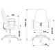 Кресло CH-1300N черный Престиж+ 3C11 крестовина пластик. Фото товара с разных ракурсов.