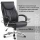 Кресло офисное  PREMIUM "Advance EX-575", хром, экокожа, черное. Фото товара с разных ракурсов.