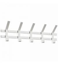 Вешалка настенная "Торонто-5", 168х580х85 мм, 5 крючков, металл, белая, ВНТ5 Б