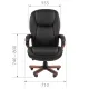 Кресло руководителя Chairman 408 Россия нат.кожа/экокожа черная (мультиблок). Фото товара с разных ракурсов.
