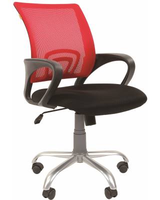 Кресло chairman 696_silver (черно-красный)